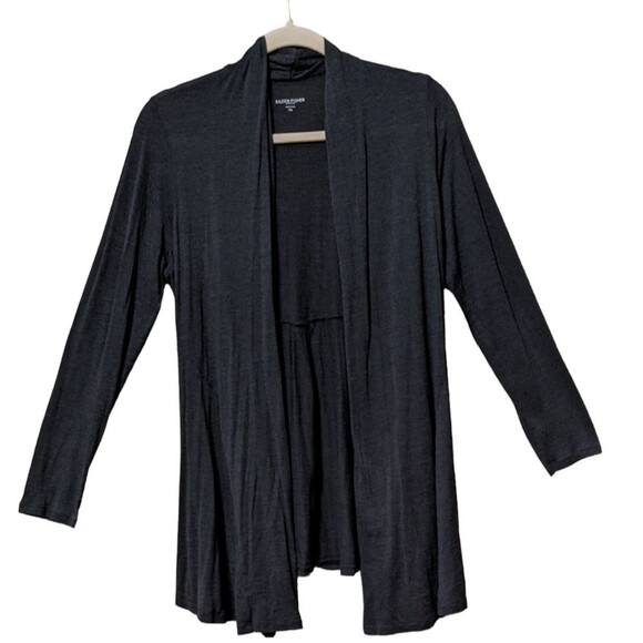 Eileen Fisher silk blend open front light weight cardigan PM - Picture 1 of 9